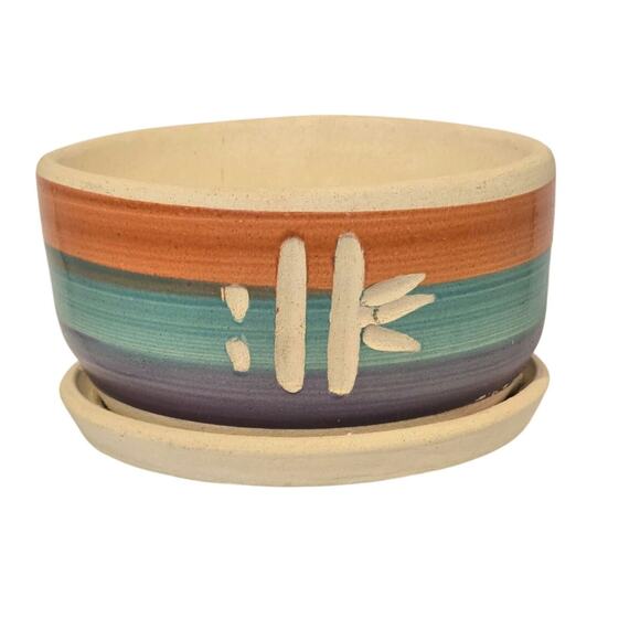 Vintage Superstition Stoneware‎ 5” Planter Southwest Desert - Picture 1 of 7